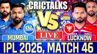 🔴 Mumbai vs Lucknow, Live Match Today | IPL 2026 Live Commentary, MI vs LSG Live Score