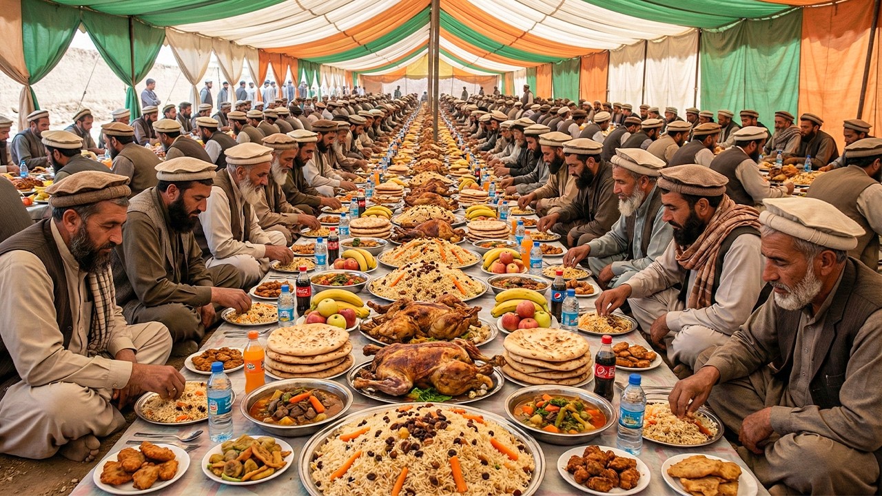 The Biggest Rural Wedding in Afghanistan with 2,000 Guests | From Cooking to Traditional Celebration