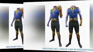 Adult Kids Thanos Costume Avengers Infinity War Super Villain Child Halloween Fancy Dress Carnival P
