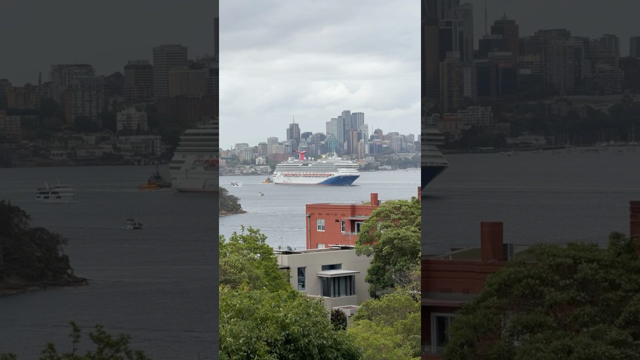 Carnival Splendor departs Sydney for New Caledonia on a cloudy Boxing Day. #cruise #cruiseship