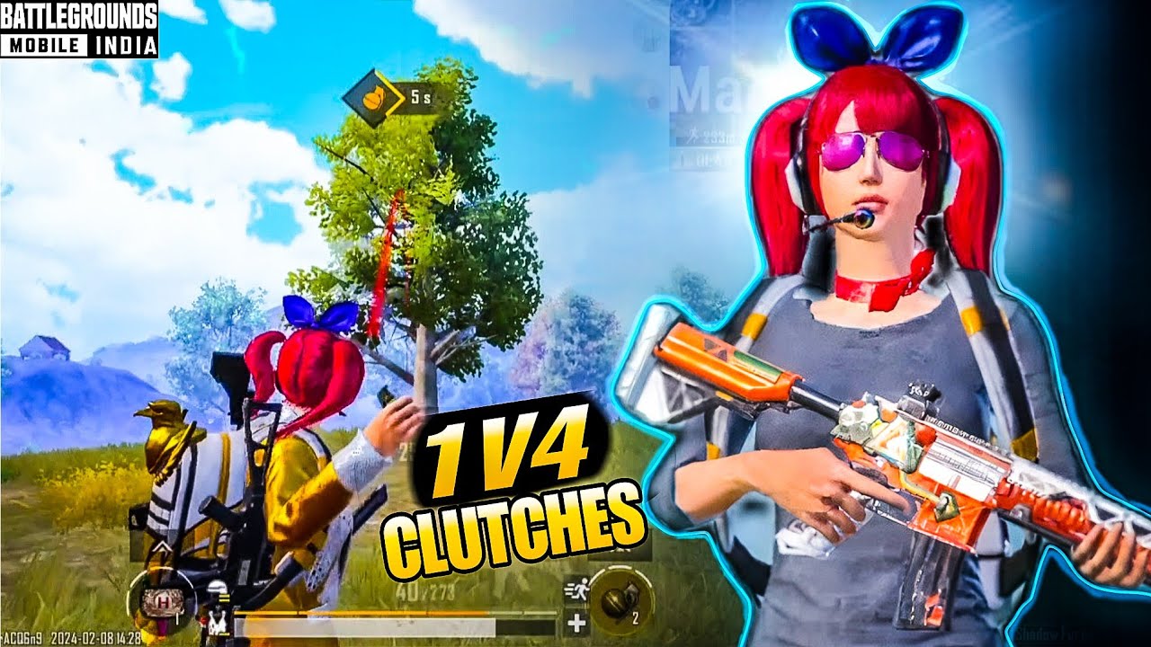 1V4 INTENSE CLUTCHES 💥 | 60FPS GAMEPLAY | BGMI | PUBG MOBILE 4 FINGER ...