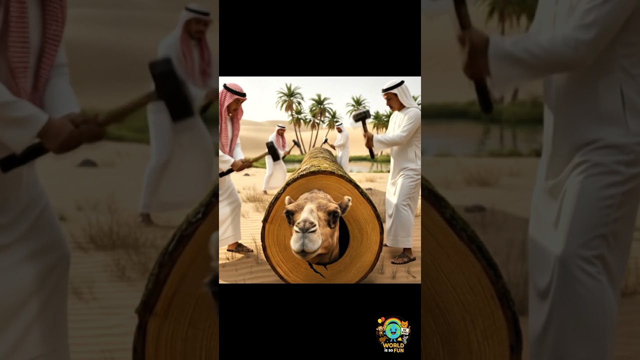 Camel Rescue at Oasis 🌴 | Giant Trunk Cracks Open to Free Camel & Babies 🐪✨ 