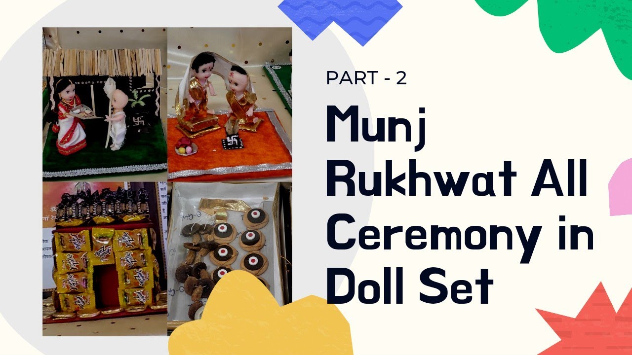 🚩मुंज रुखवत २।।All handmade munj rukhwat(Doll Set)।। 🧵Thread Ceremony💇