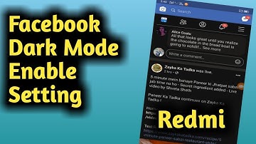 Redmi Facebook Dark Mode Enable Setting
