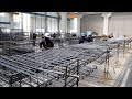 Process of making connecting columns to columns &#39;huge girder&#39;. Korean precast concrete factory