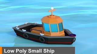 Low Poly Ship - Speedart