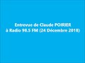 Entrevue de claude poirier  radio 98 5 fm  24 dcembre 2018