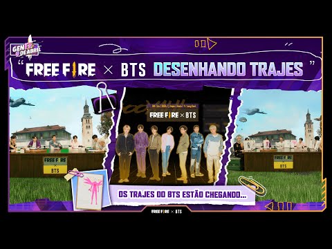 Free Fire X BTS: O Show  - Desenhando trajes!