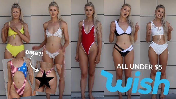 WISH Bikini Haul! Affordable Swimwear Under $6! 