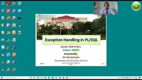 Online class on PL/SQL by manoj gupta PPTC Rewa