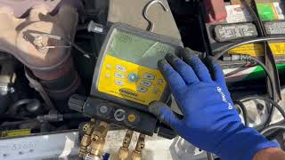 Confirmed Leaking evaporator with ultrasonic leak detector checking vacuum and pressure