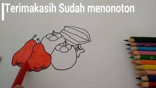 Mewarnai Buah Buahan Dengan Crayon