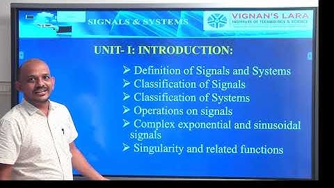 SIGNALS and SYSTEMS - Lecture 1