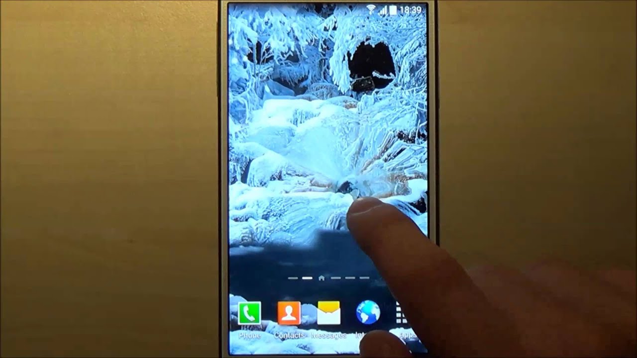 Free winter waterfall live wallpaper for Android phones and tablets