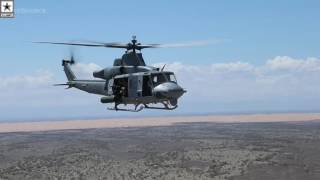 Military | U.S. Military UH-1Y Venom Helicopter Aerial Gunnery