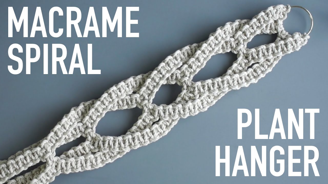 diy beginner macrame tutorial spiral plant hanger using square knots youtube fresh eucalyptus garland for shower