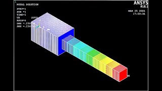 1. Basic Working Of ANSYS APDL and Stepped Bar Analysis Using ANSYS APDL