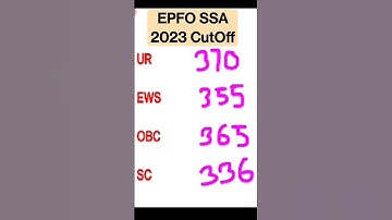 EPFO SSA 2023 Expected Cut Off | #shorts #trendingshorts #viral