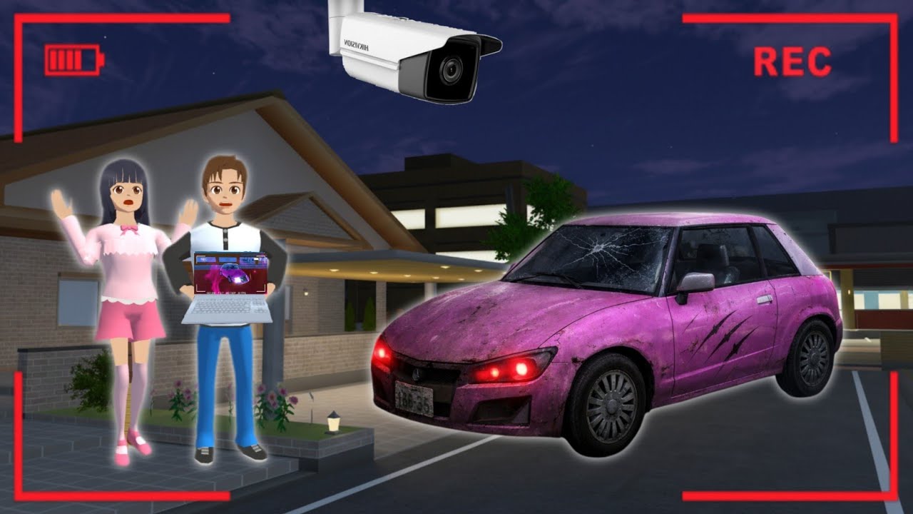 Yuta Mio Panik CCTV Merekam ANOMALI MOBIL YUTA menghancurkan semuanya 😱|Sakura School Simulator
