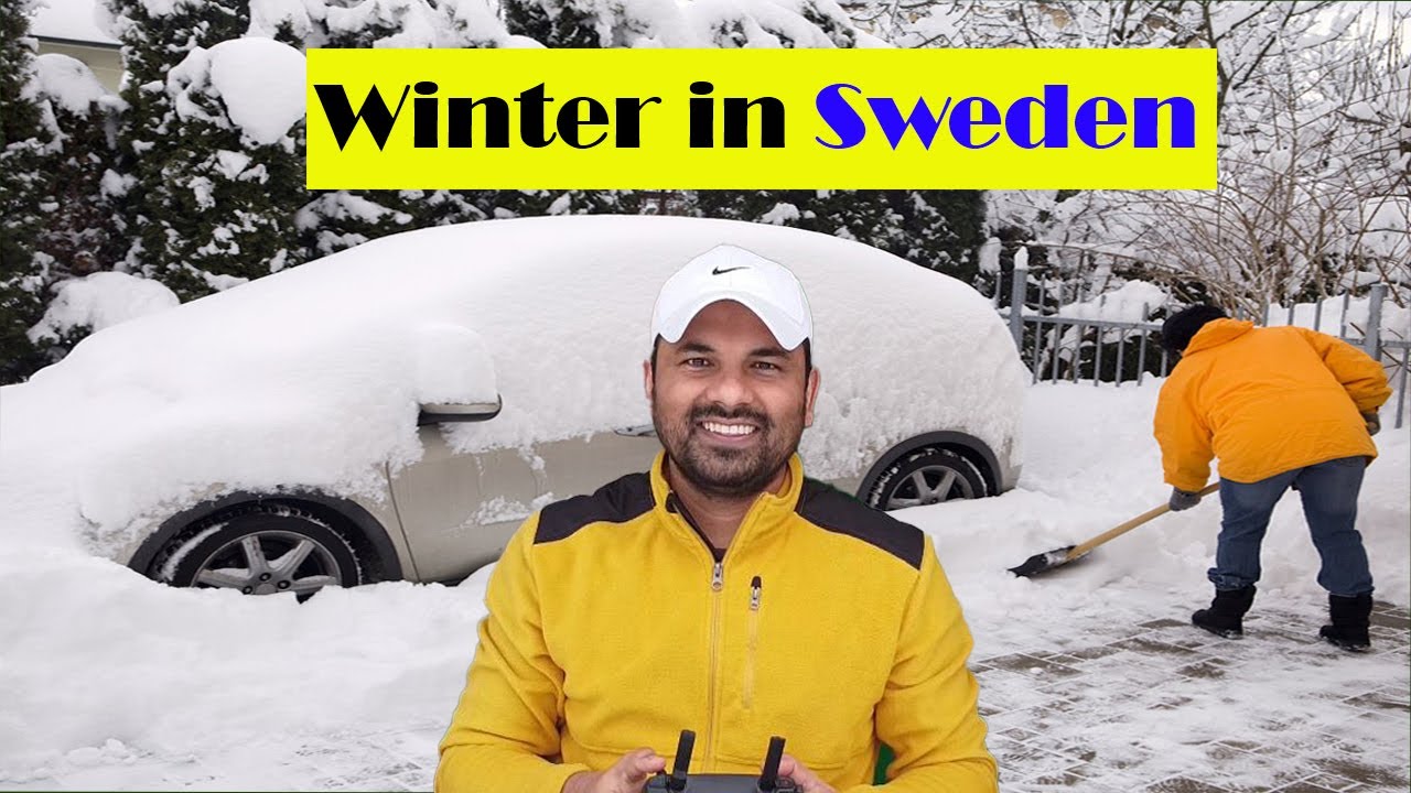 This is how we struggle with snow in Sweden. Winter in SWEDEN - YouTube