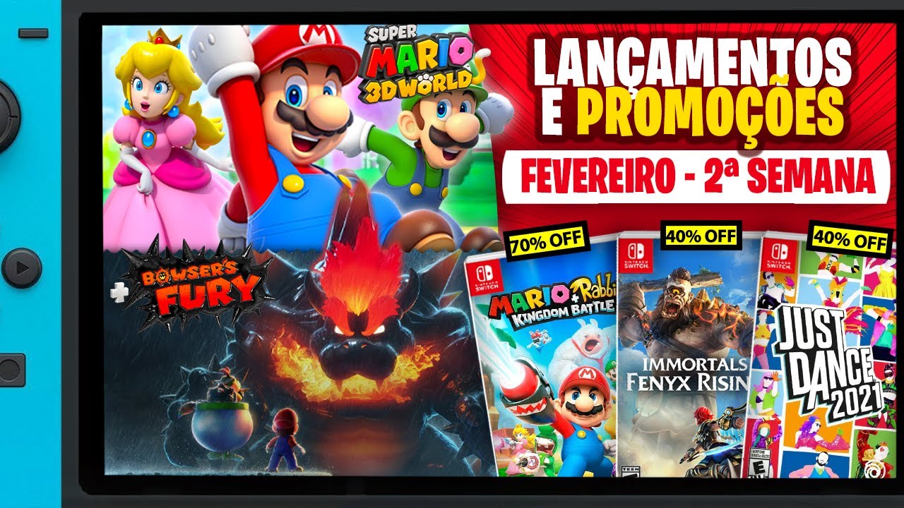 Jogo Super Mario 3D World + Bowser's Fury Nintendo Switch Mídia Física