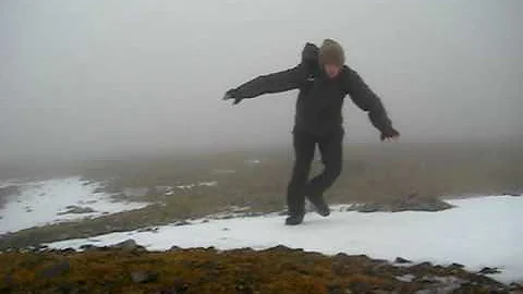 Violent storm wind on Nephin Mountain, Co Mayo Ireland