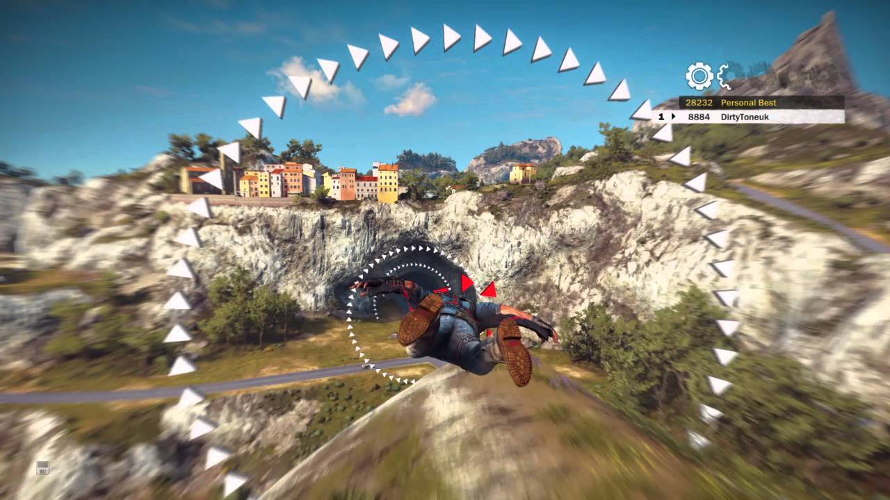 Just Cause 3 - 5 Gears in Wingsuit challenge Undertown Tour
