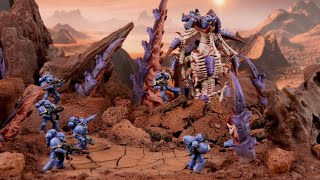 Space Marines Vs Tyranids Diorama - Warhammer 40k Alien Planet Terrain