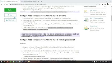 SAP Crystal Reports 2013 | JDBC  Connectivity Setup | Oracle Database
