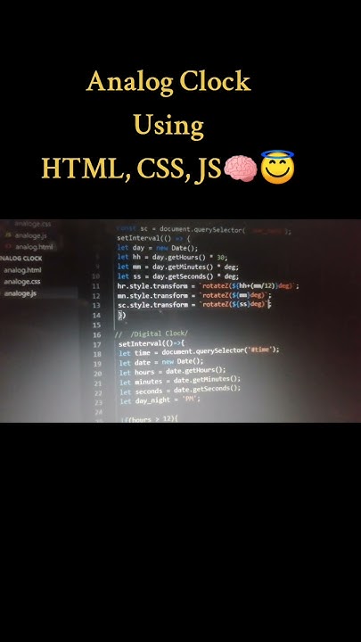 #Analog Clock using HTML#, #CSS #and# JS #coding #css #love #love # ... image.