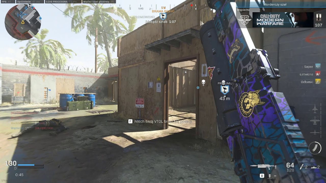 Cod MW  PP19 bizon Destroy shoot house