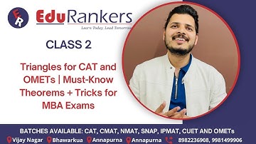 Geometry for CAT, SNAP, XAT, CMAT, OMETs | Complete Course by EduRankers