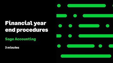 Sage Accounting - Financial year end procedures