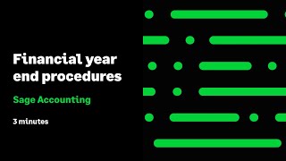 Sage Accounting - Financial year end procedures