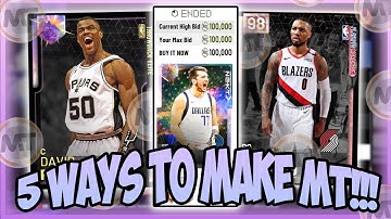 NBA2K19 - 5 OF THE BEST WAYS TO MAKE MT RIGHT NOW - SNIPE GALAXY OPALS AND MORE - FILTERS!!!