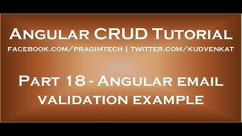 Angular email validation example