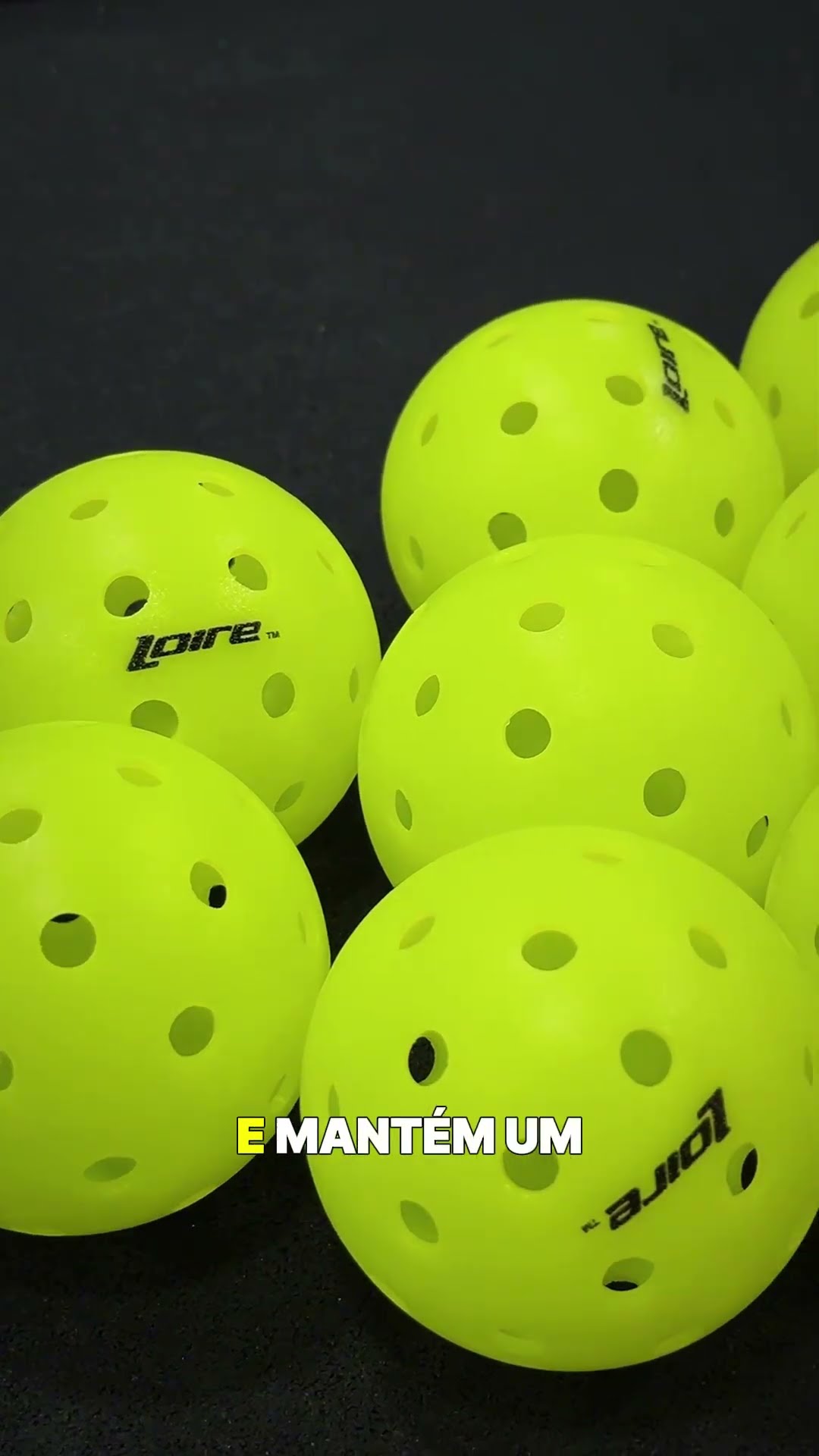 Vídeo 1 — Kit 12 Bolas de Pickleball Outdoor Loire 40 Furos Amarelas