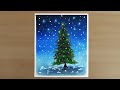 Christmas Tree Drawing &amp; Painting for Beginners with Soft Pastel