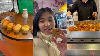 Avira Nisha's TikTok Video Compilation in Korea 🇰🇷 Part 2 | Eating Street Food 🍢🍭 in Korea 🇰🇷