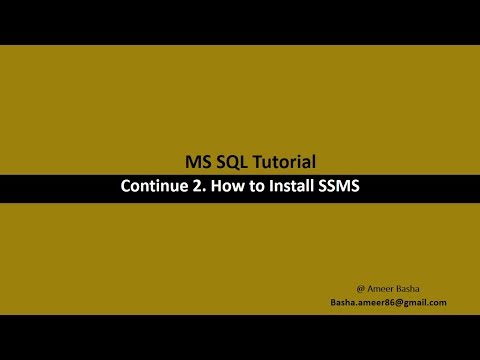 Part 2 B - How to install Microsoft SQL Server Management Studio  2012