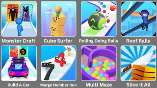 Build A Car, Rolling Going Balls, Cube Surfer, Roof Rails - Max Levels Gameplay Walkthrough Android