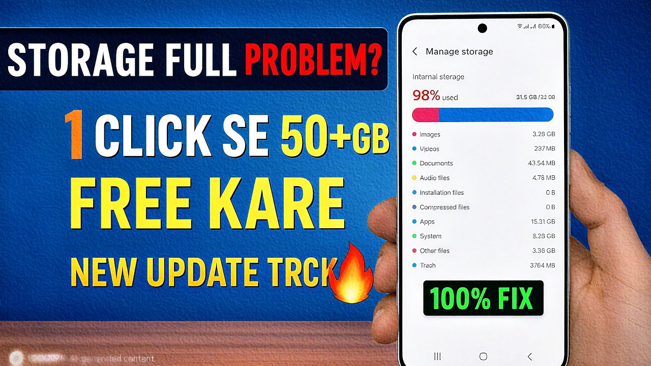 Samsung Storage full Problem 100% Fix ✅