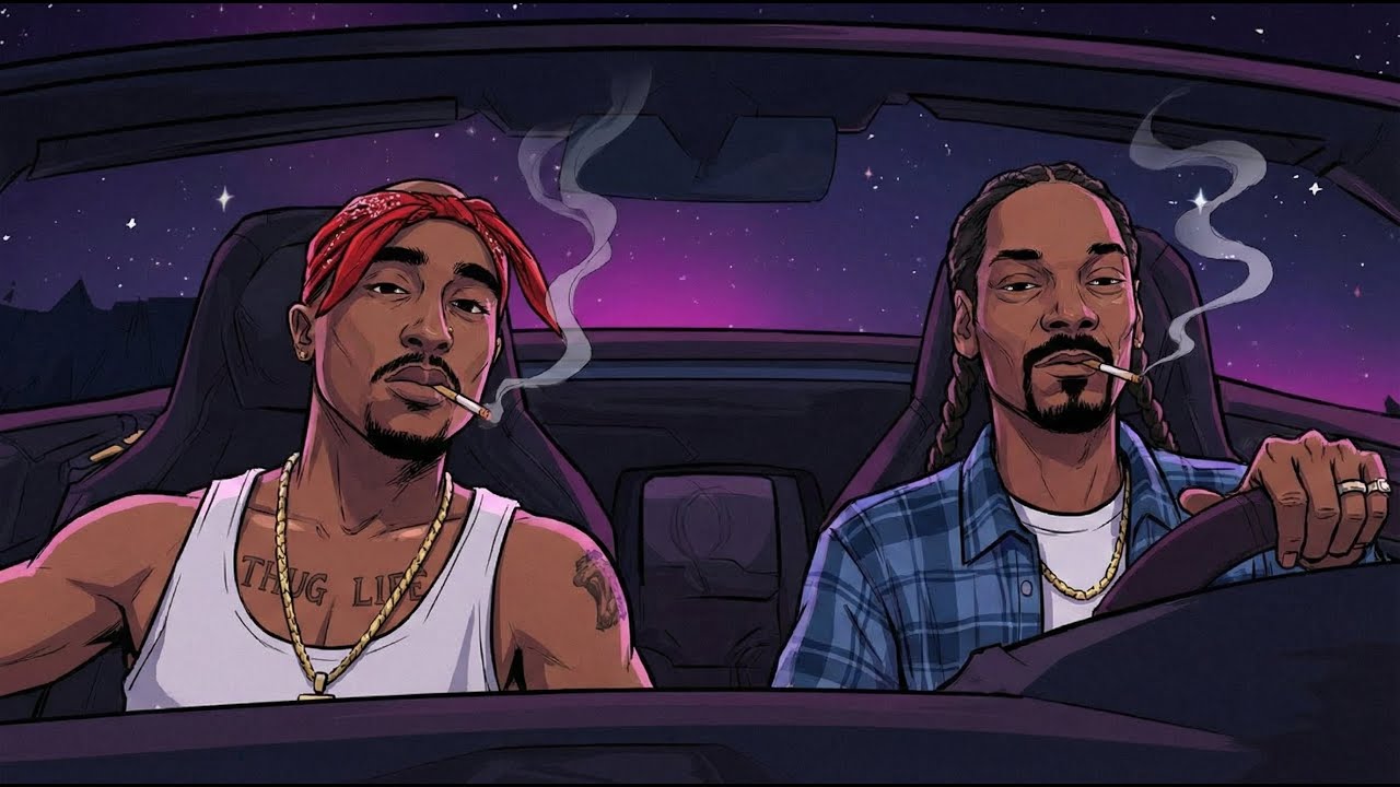2 Rappers Chilling West Coast Chill Rap Vibes — Laid-Back Hip Hop for Cruise 2Pac, Snoop ...