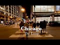 Chicago  the loop night walking tour 4k