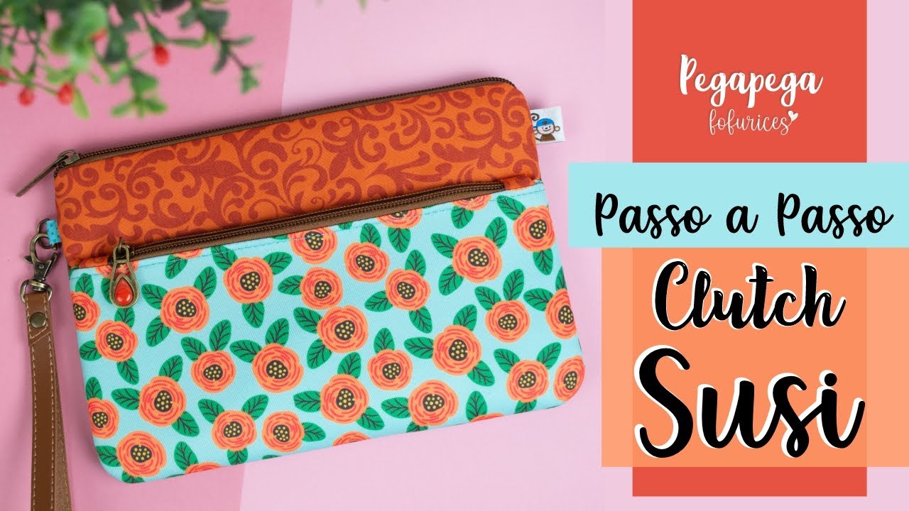 Aprenda a costurar uma Clutch lindíssima! Passo a Passo completo! Pegapega Fofurices