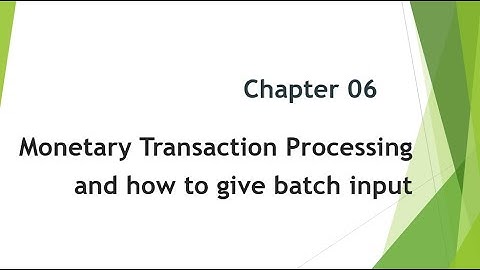 How to give Batch Input