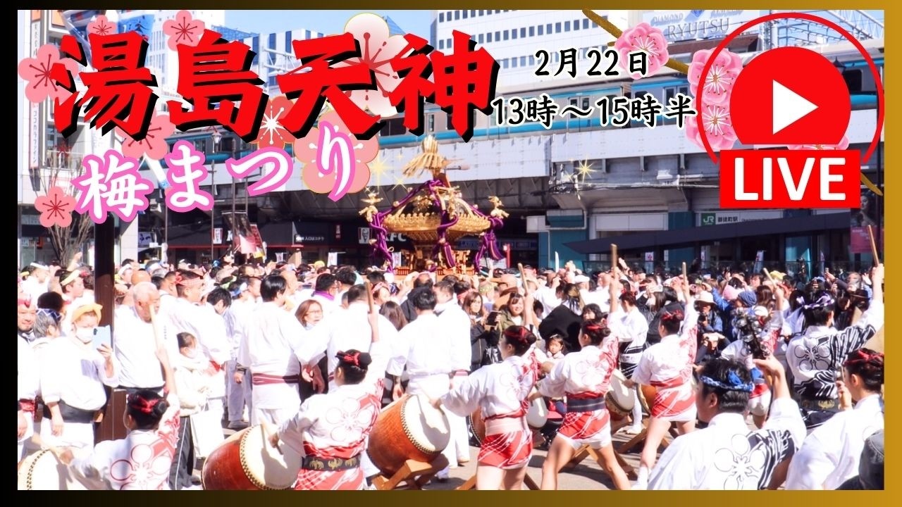 【湯島天神梅まつり】神輿渡御2026 〜この時期ならではの熱い渡御〜