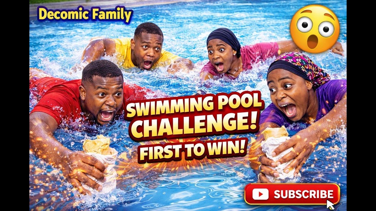 SWIMMING POOL CHALLENGE!  First To Win Takes It All | Decomic Family  #swimming  #challenge