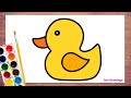 How to Draw a Cute Baby Duck Easy For Toddlers