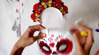 Sugar skull half mask from MaskinBox